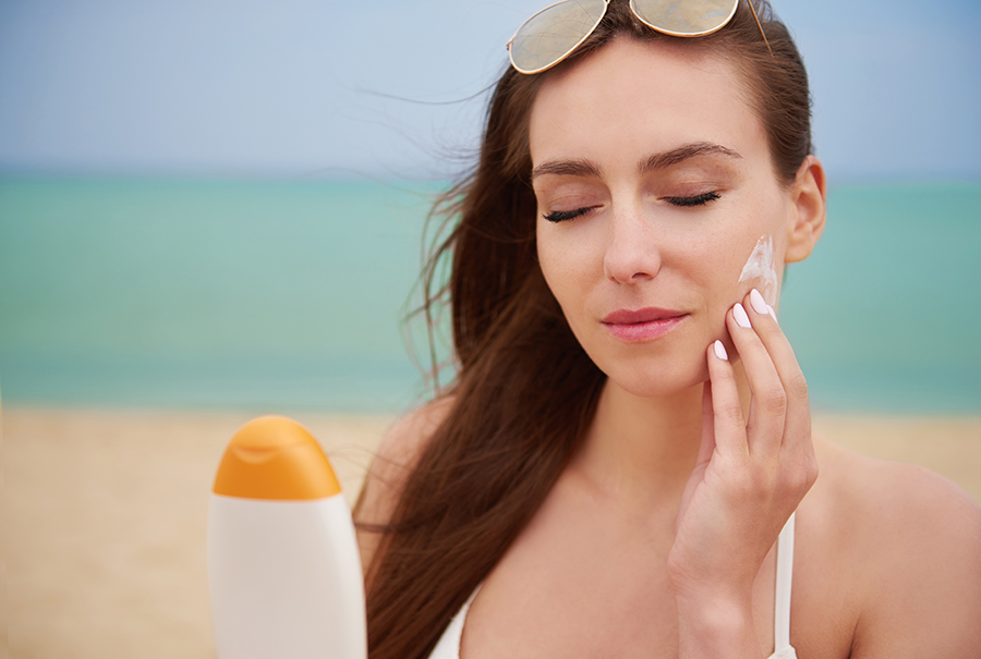 Delicate face care in the summer