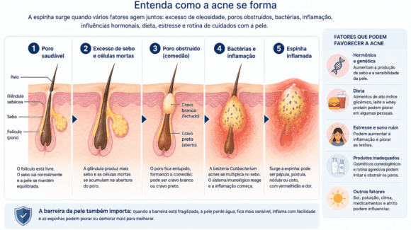 O que causa a espinha? O que causa a espinha?