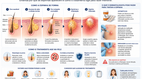 O que faz a espinha sair? O que faz a espinha sair?