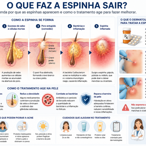 O que faz a espinha sair?