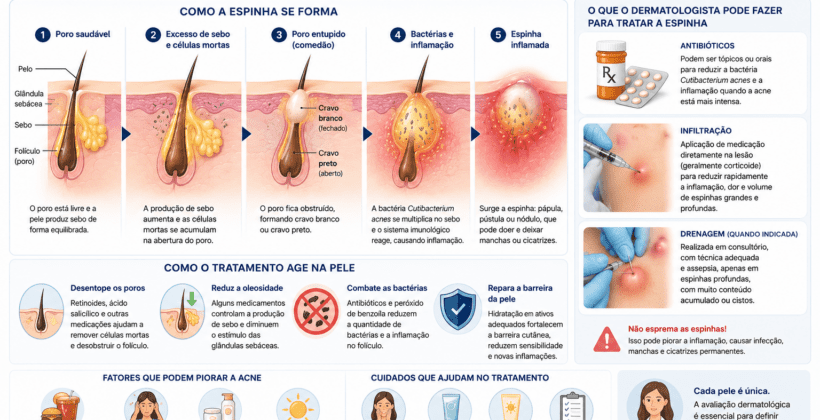 O que faz a espinha sair? O que faz a espinha sair?