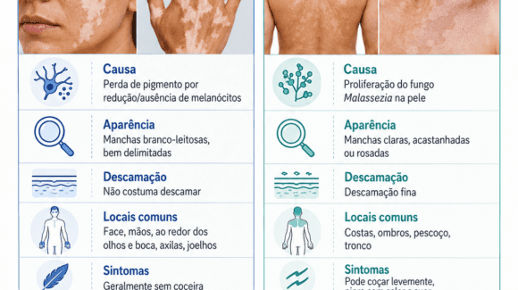 Como saber se é vitiligo ou pano branco? Como saber se é vitiligo ou pano branco?