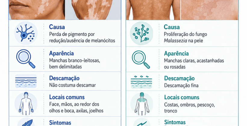 Como saber se é vitiligo ou pano branco? Como saber se é vitiligo ou pano branco?